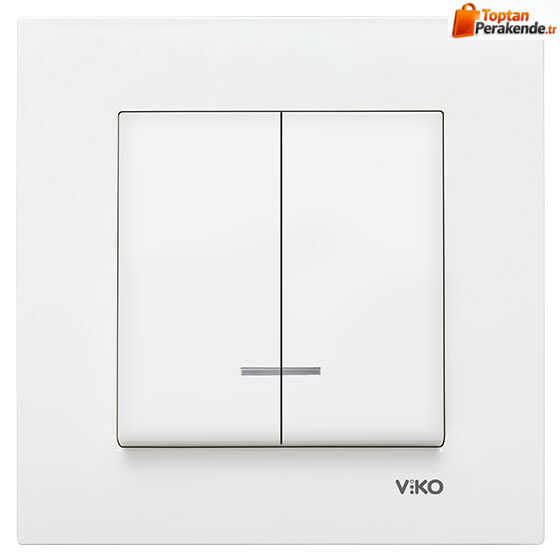 Viko Karre/Meridian Beyaz Işıklı Komütatör Mekanizma (Çerçeve Hariç) 90967050